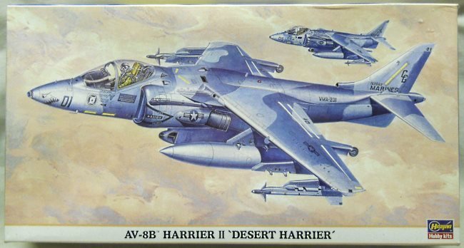 Hasegawa 1/48 AV-8B Harrier II Desert Harrier, 09538 plastic model kit